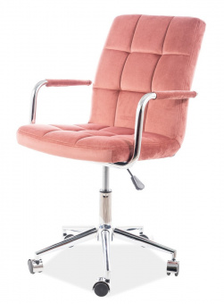 Кресло компьютерное Signal Q-022 Velvet античный розовый/хром