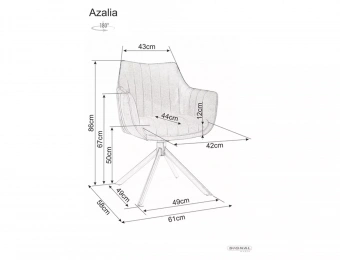 Стул повортный Signal AZALIA D Bluvel 40 темный беж/дуб