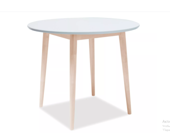 Стол обеденный Signal LARSON 90х90 белый/дуб беленый