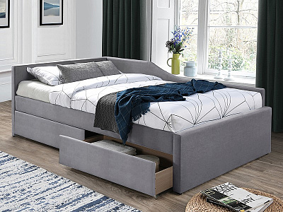 Кровать Signal ELIOT VELVET 120х200 серый TAP.142