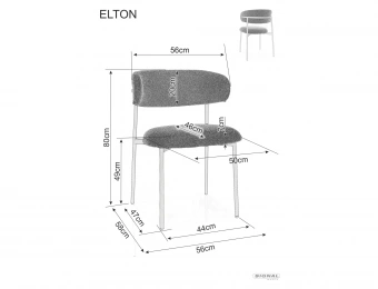 Стул Signal ELTON серый/черный ТАР.232