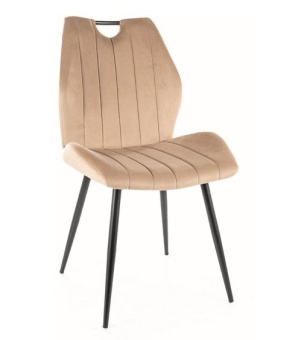 Стул Signal ARCO Velvet Bluvel 28, бежевый/черный