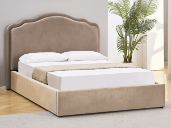 Кровать с подъемным механизмом Signal FLORENCJA Velvet 160х200 темный беж 
