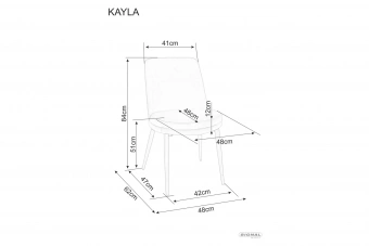 Стул Signal KAYLA Velvet Bluvel 4215 корица/черный - наличие