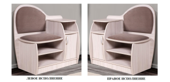 Скамья Мебель-класс "ВА-012.7" Ясень Шимо  (правый)