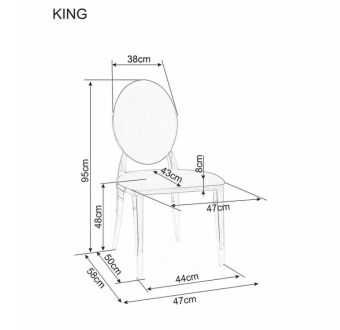Стул Signal KING Velvet Bluvel 19 черный/золотой