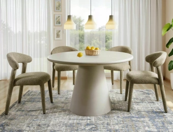 Стол Signal AURORA (микроцемент) светло серый 120х120