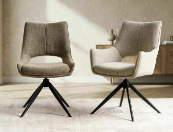 Поворотный стул Signal  FINO I Noelle 09 темный беж/черный