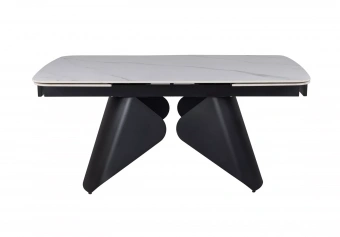 Стол обеденный Signal ARMANDO Ceramic 90х160/240 белый/черный