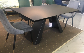 Стол Signal SALVADORE 90x160-240 черный/черный матовый