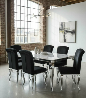 Стул Signal PRINCE Velvet Tap.186 черный/хром