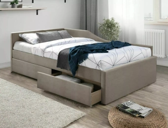Кровать Signal ELIOT VELVET 120х200 серый TAP.142