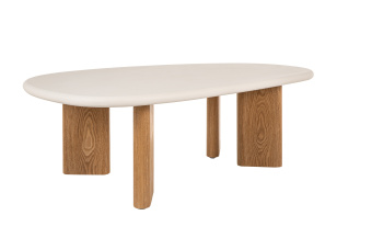 Стол журнальный Signal ALPEN 80х130х42 экрю/дуб