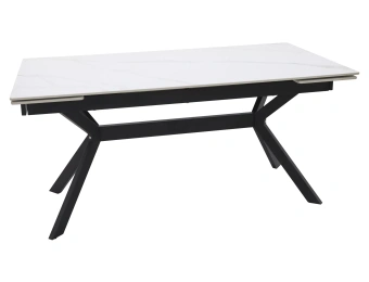 Керамический стол Signal IMPERIA белый мраморный/черный 90х160/220