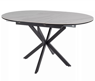 Керамический стол Signal GASTON Ceramic белый мраморный/черный 100х100-135