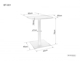 Стол обеденный Signal BT-001 60x60 черный