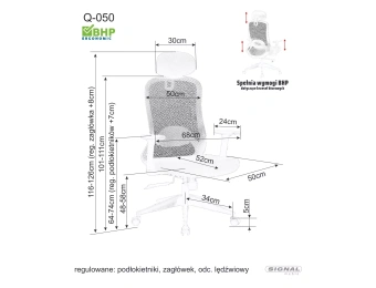 Эргономичное офисное кресло Signal Q-050 черный