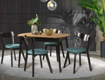 Стол обеденный Мебель-класс ЭНЕЙ 80х130/160 черный/дуб