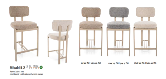 Стул полу барный Signal MISAKI H-2 беж TAP. 253/кашемир