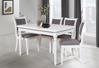 Стол обеденный Мебель-класс ДИОНИС-01 белый 80х120/160