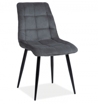 Стул Signal CHIC SZTRUKS Fjord 15 серый/черный  
