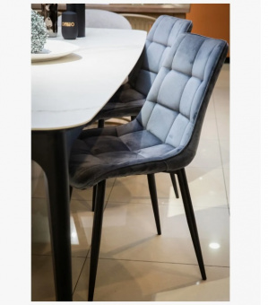 Стул кухонный Signal CHIC Velvet Bluvel 14 серый/черный 