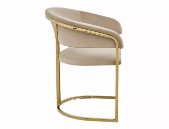 Стул Signal TULIPE Velvet бежевый/золотой, Bluvel 28