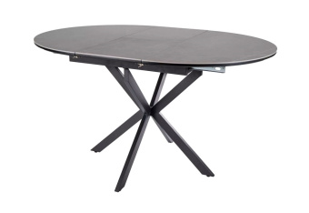 Керамический стол Signal GASTON Ceramic серый мраморный/черный 100х100-135