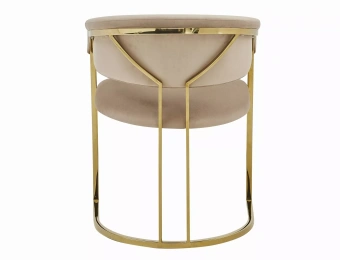 Стул Signal TULIPE Velvet бежевый/золотой, Bluvel 28