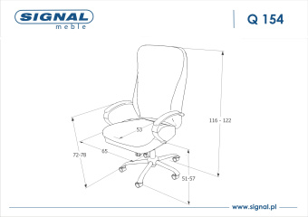 Кресло офисное Signal Q-154 черный/хром