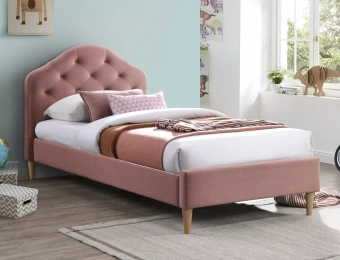 Кровать Signal CHLOE Velvet 90x200 античный розовый, Bluvel 52