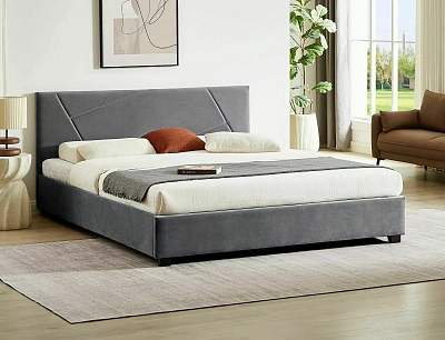 Кровать Signal COLUMBIA Velvet 140x200 серыйй, Bluvel 14