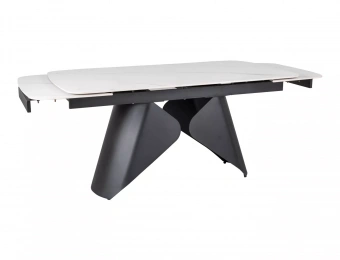 Стол обеденный Signal ARMANDO Ceramic 90х160/240 белый/черный