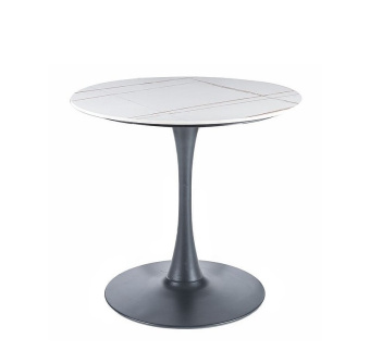 Керамический стол Signal ESPERO 80x80 белый матовый/черный