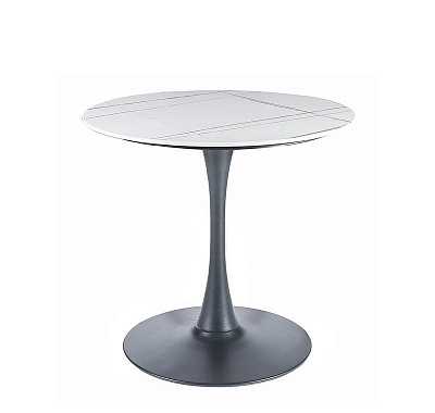 Керамический стол Signal ESPERO 80x80 белый матовый/черный