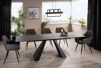 Стол Signal SALVADORE Ceramic Braz Legno эффект дерева/черный 90х160/240 
