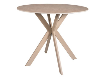 Керамический стол Signal TALIA травертин/кашемир 90х90