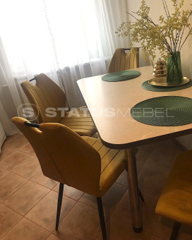 Стул Signal ARCO Velvet карри/черный матовый, Bluvel 68