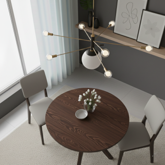 Стол обеденный Мебель-класс ГЕРМЕС 100х100/130 Dark OAK 