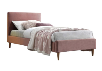 Кровать Signal ACOMA Velvet 90x200 античный розовый/дуб, Bluvel 52