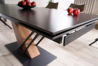 Стол Signal GENESIS CERAMIC черный/ясень 90х160/220