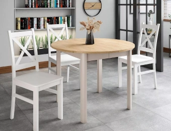 Стол обеденный Signal DANTE дуб кремона/кашемир 102x102/142