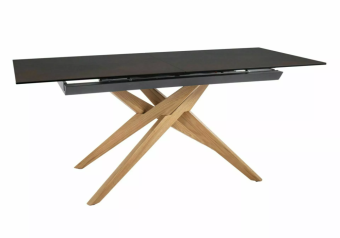 Стол обеденный Signal LORETO Ceramic Ossido Bruno коричневый/черный 90х180/230