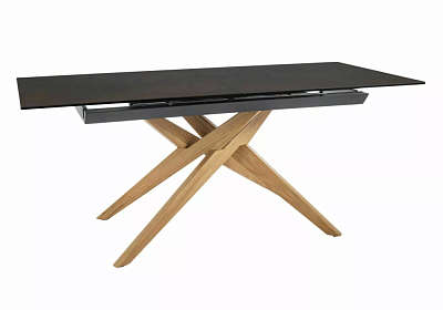 Стол обеденный Signal LORETO Ceramic Ossido Bruno коричневый/черный 90х180/230