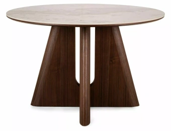 Стол обеденный Signal ALZANO Ceramic Pandoro/орех 120х120