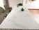 Стол обеденный Signal BONUCCI Ceramic белый мраморный/орех 98x200-250