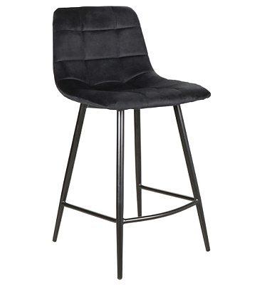 Стул полу барный Signal MILA H-2 Velvet Bluvel 19 черный/черный