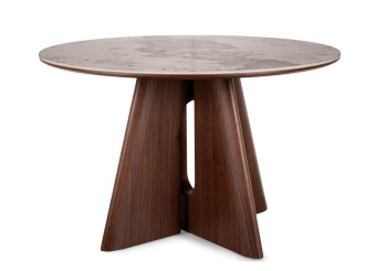 Стол обеденный Signal ALZANO Ceramic Pandoro/орех 120х120