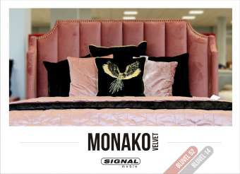 Кровать Signal MONAKO VELVET 160 античный розовый