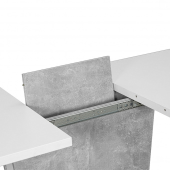 Стол обеденный Signal SYRIUSZ 80х120/160 белый матовый/бетон эффект